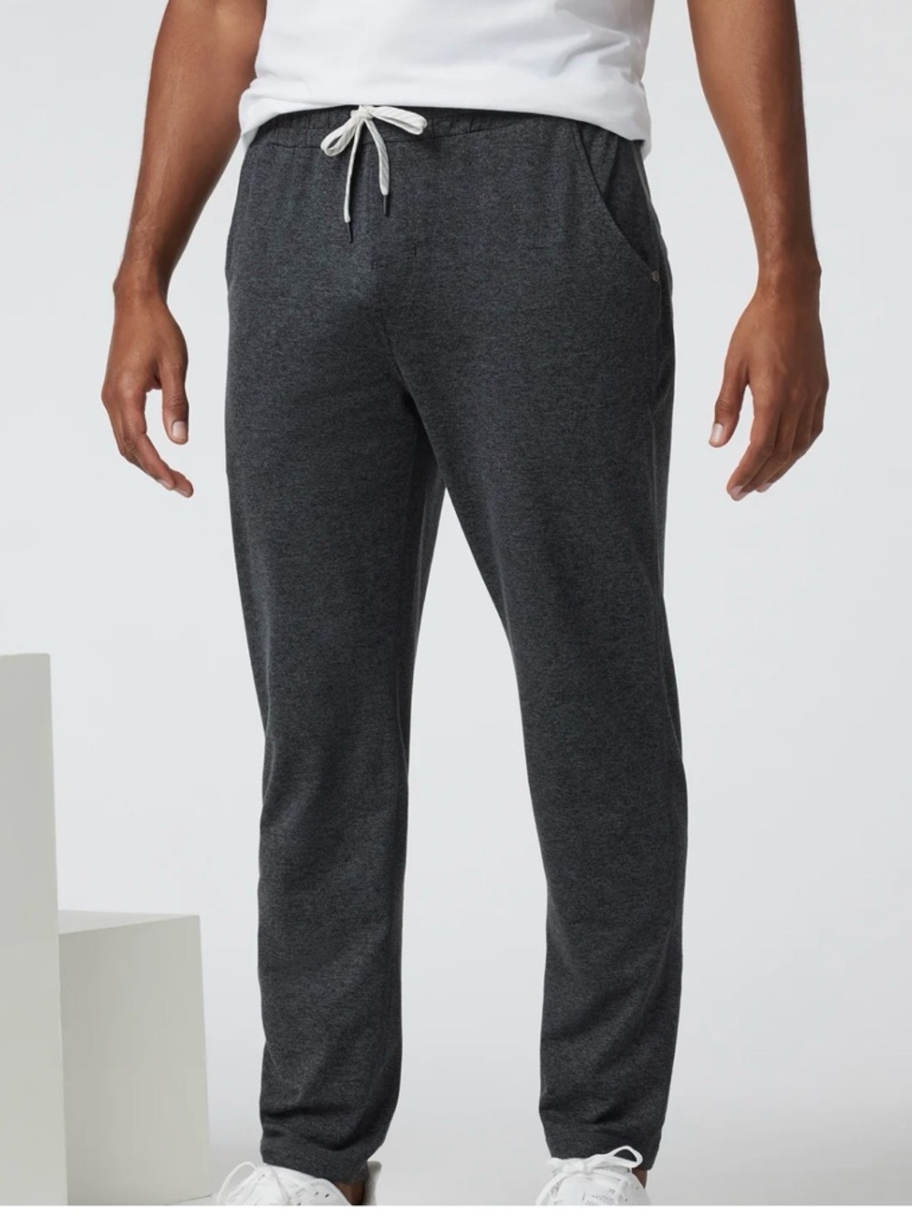 Vuori Ponto Performance Pant 30", Charcoal Heather, Size M